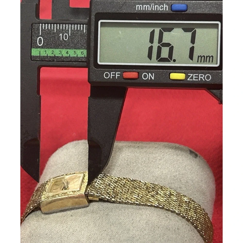 Vintage Tissot 10Kt RGP Bezel Tank Style TH-1282 1330829 READ